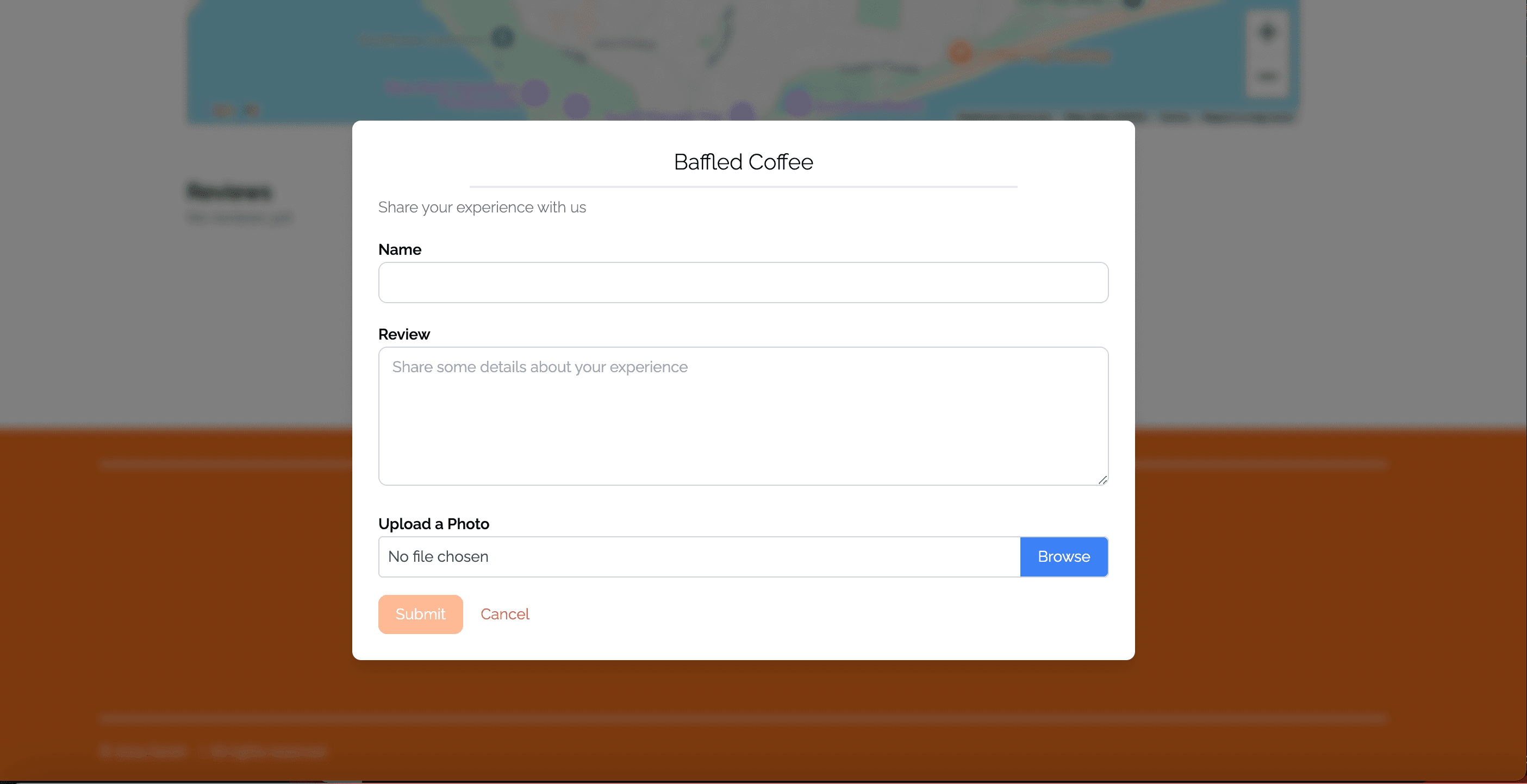 screenshot of review post